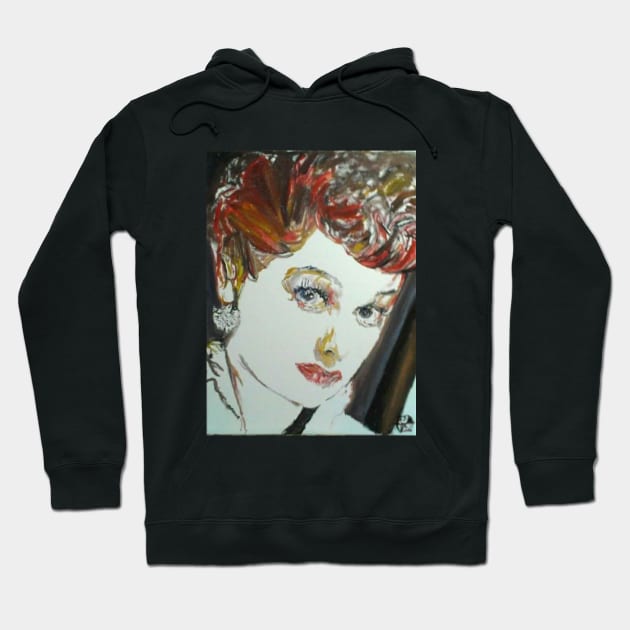 Lucille ball Hoodie by Mike Nesloney Art